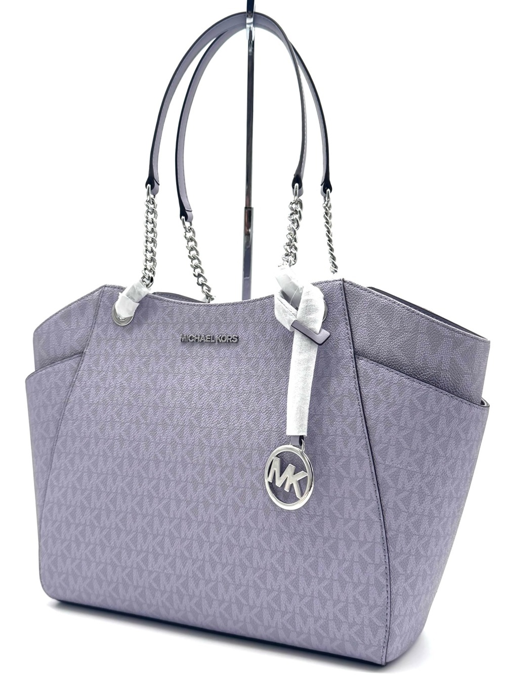 Michael Kors Jet Set Large Signature Logo Shoulder Bag - Lilac